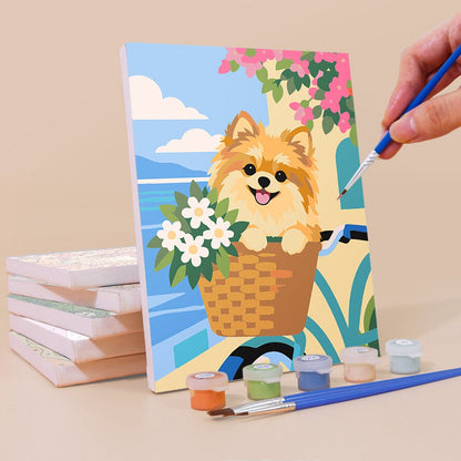 Pomeranian Love mini painting set