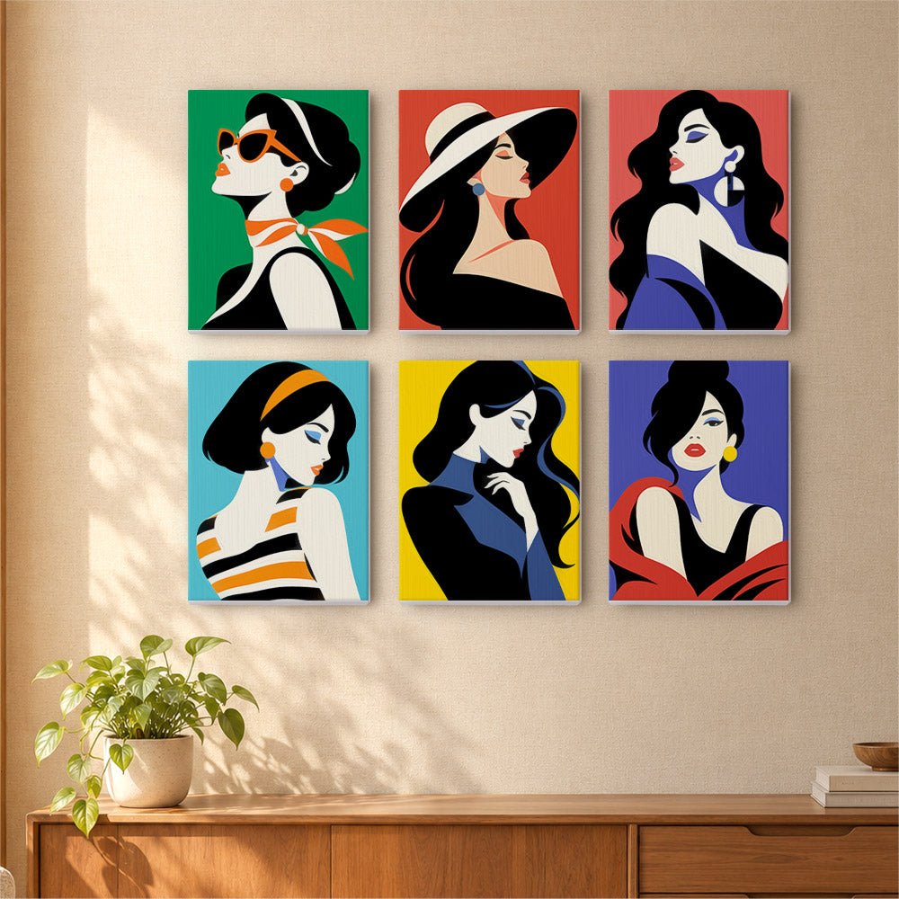 Pop Art Divas mini painting set