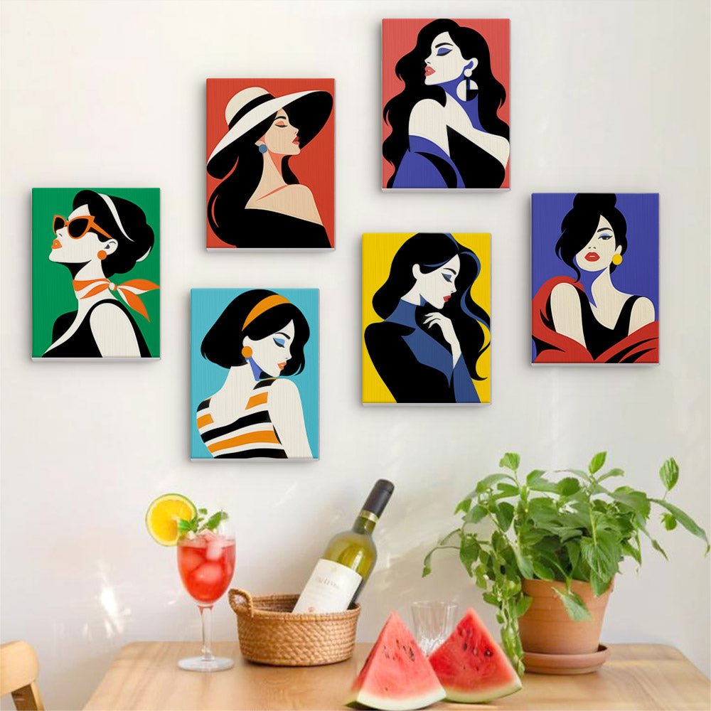 Pop Art Divas mini painting set