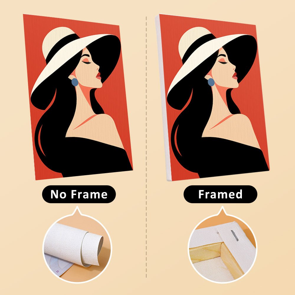 No frame vs. framed canvas