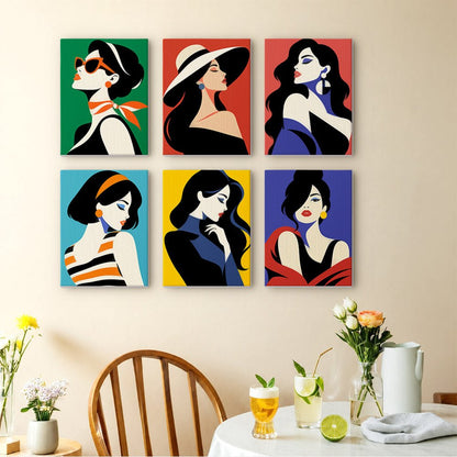 Pop Art Divas mini painting set