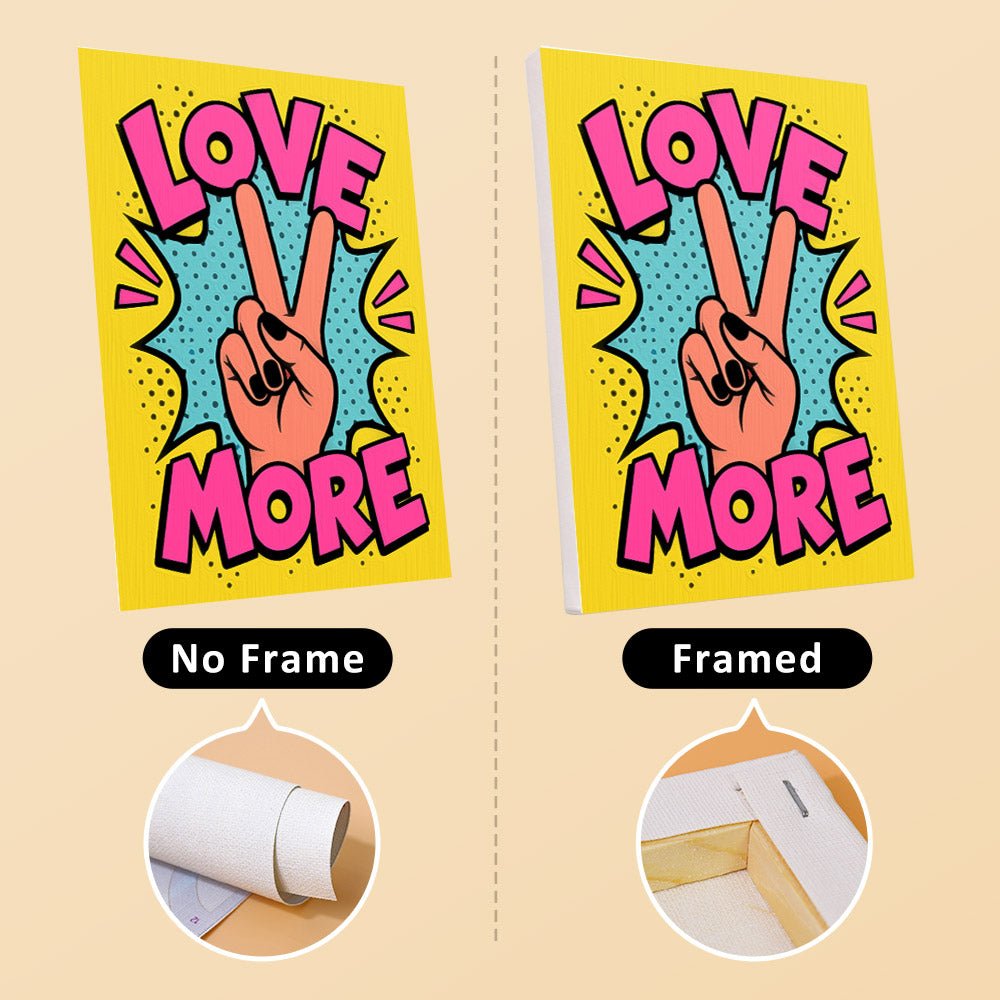 No frame vs. framed canvas