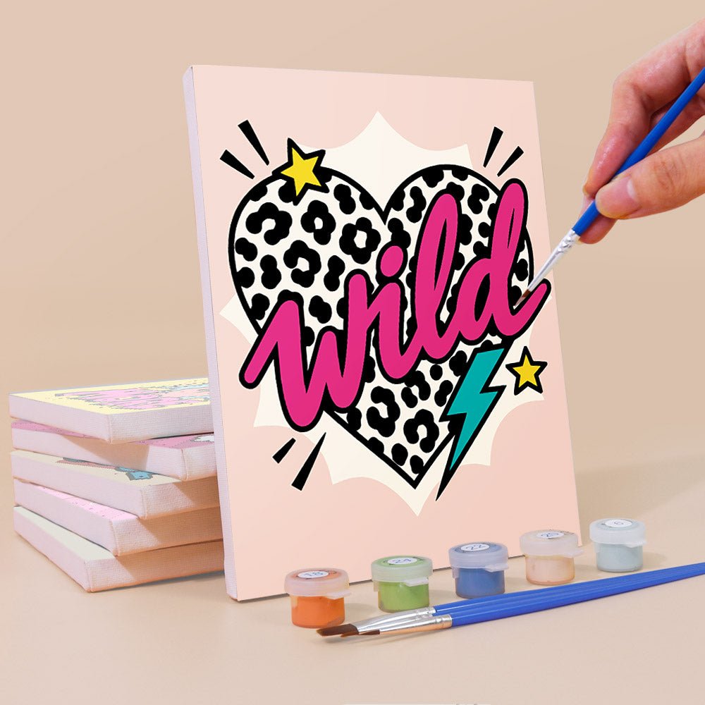 Pop Art Slogans mini painting set