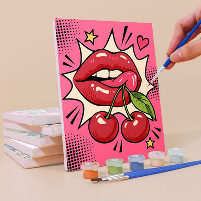Pop Lips mini painting set