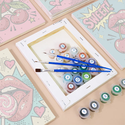 Pop Lips mini painting set