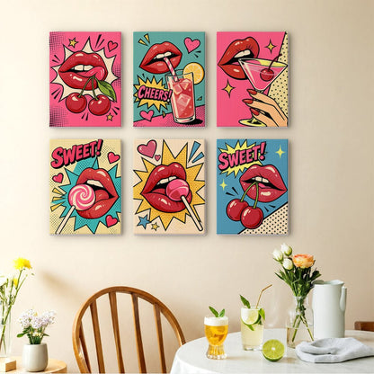 Pop Lips mini painting set