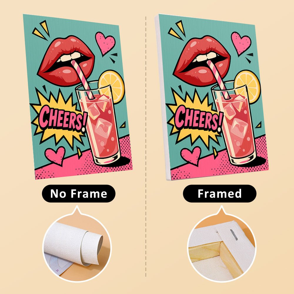 No frame vs. framed canvas