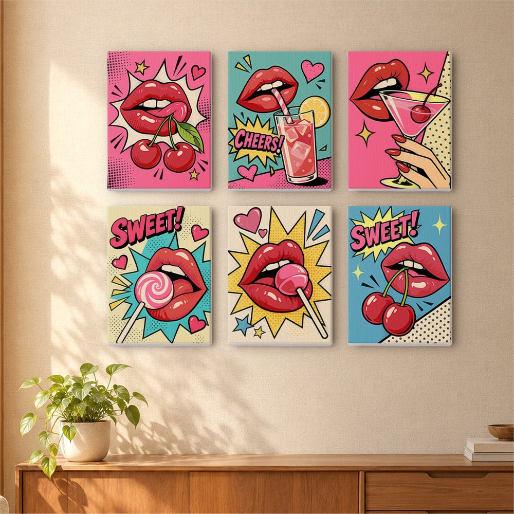 Pop Lips mini painting set