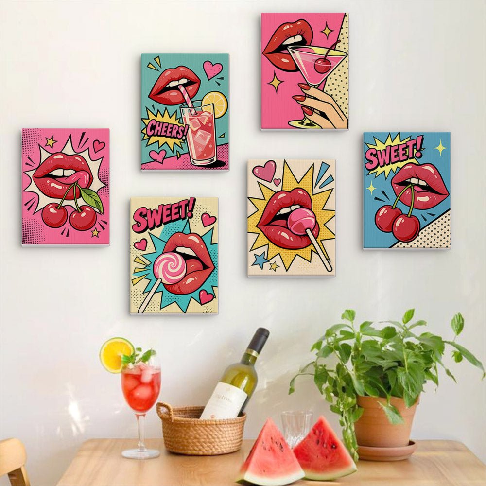 Pop Lips mini painting set