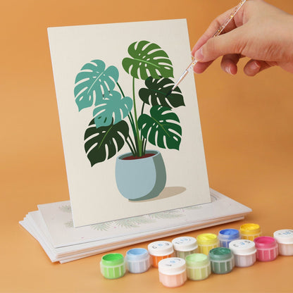 Potted Greens – Set of 6 Mini Paintings - Judy Paint