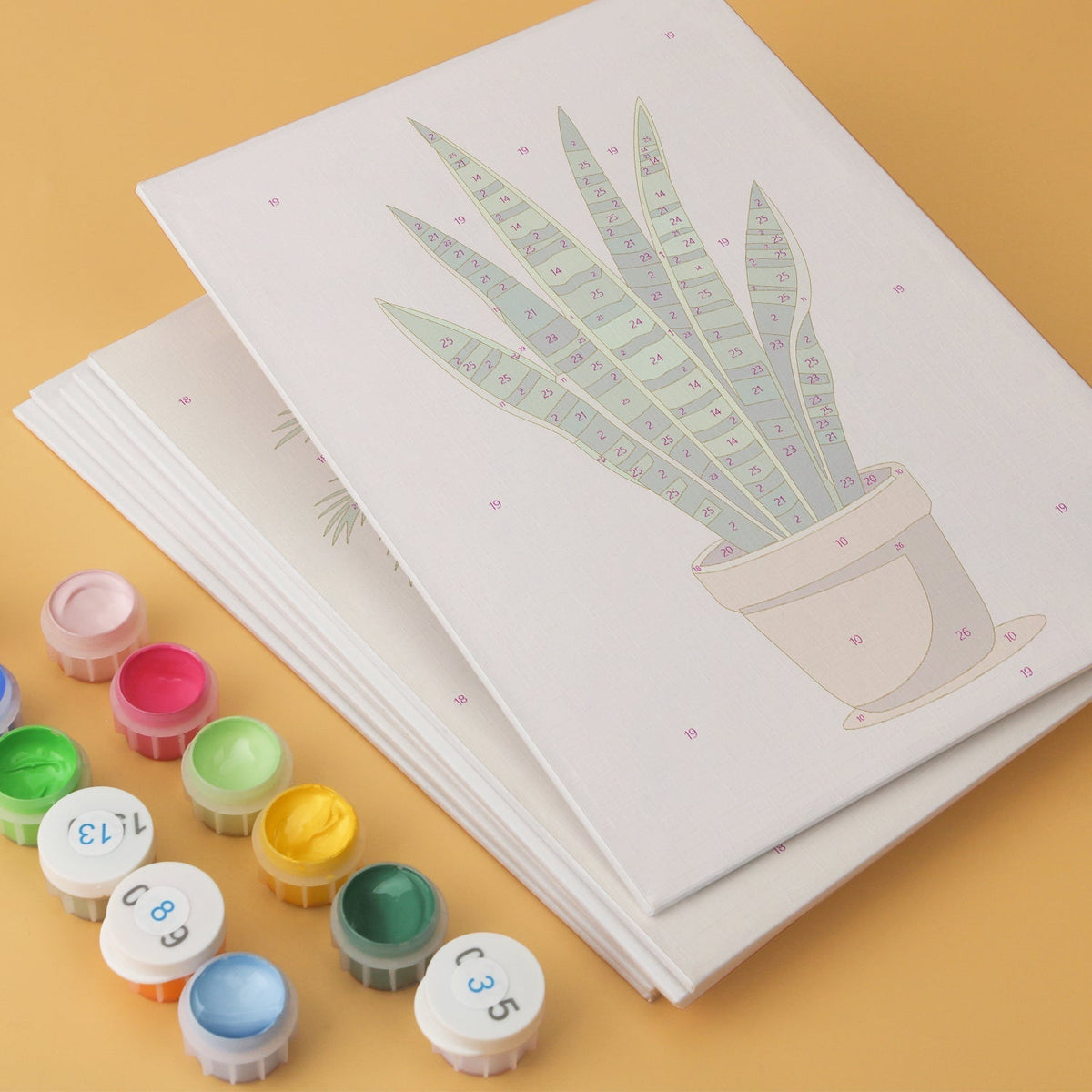 Potted Greens – Set of 6 Mini Paintings - Judy Paint