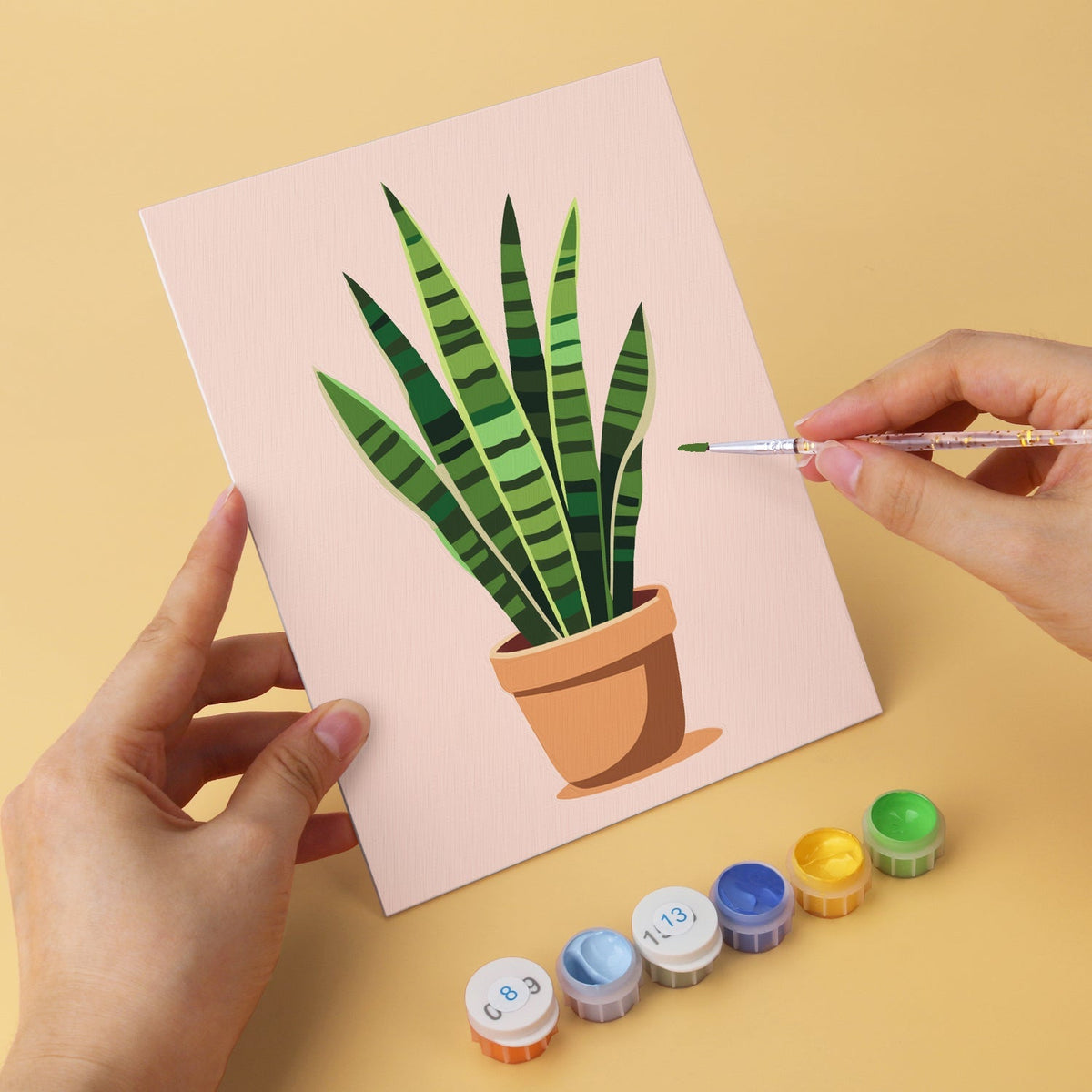 Potted Greens – Set of 6 Mini Paintings - Judy Paint
