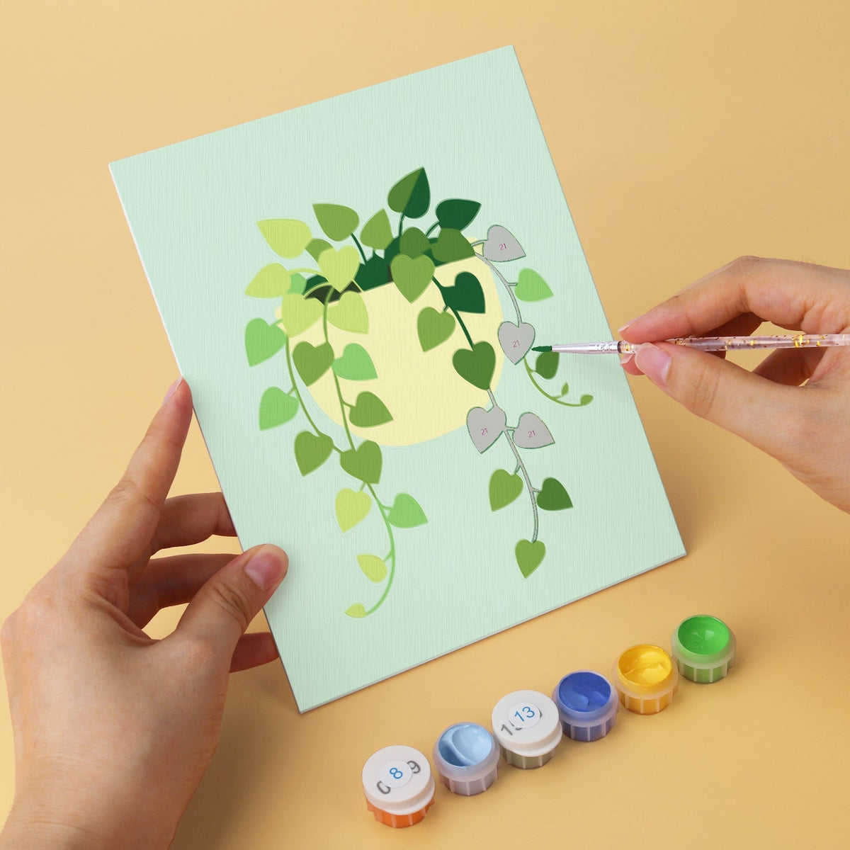 Potted Greens – Set of 6 Mini Paintings - Judy Paint
