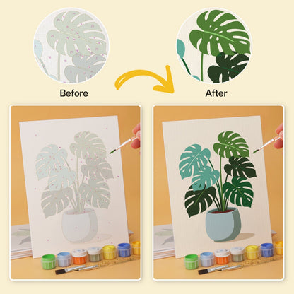 Potted Greens – Set of 6 Mini Paintings - Judy Paint