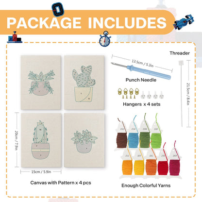 Prickly Potted - Set of 4 - Judy Paint