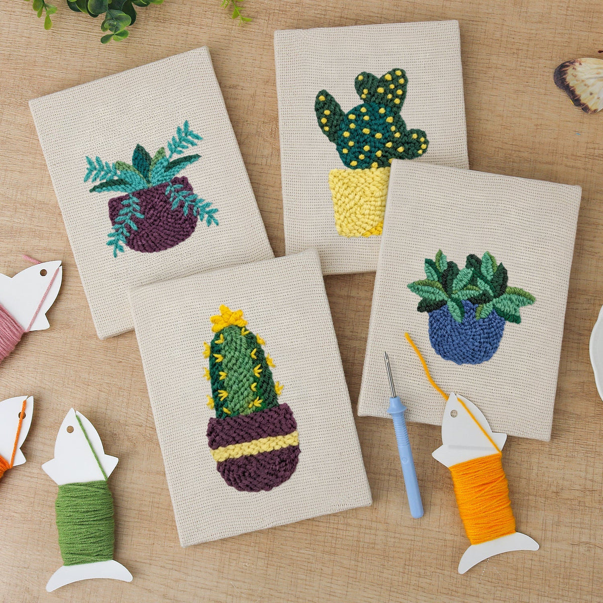 Prickly Potted - Set of 4 - Judy Paint