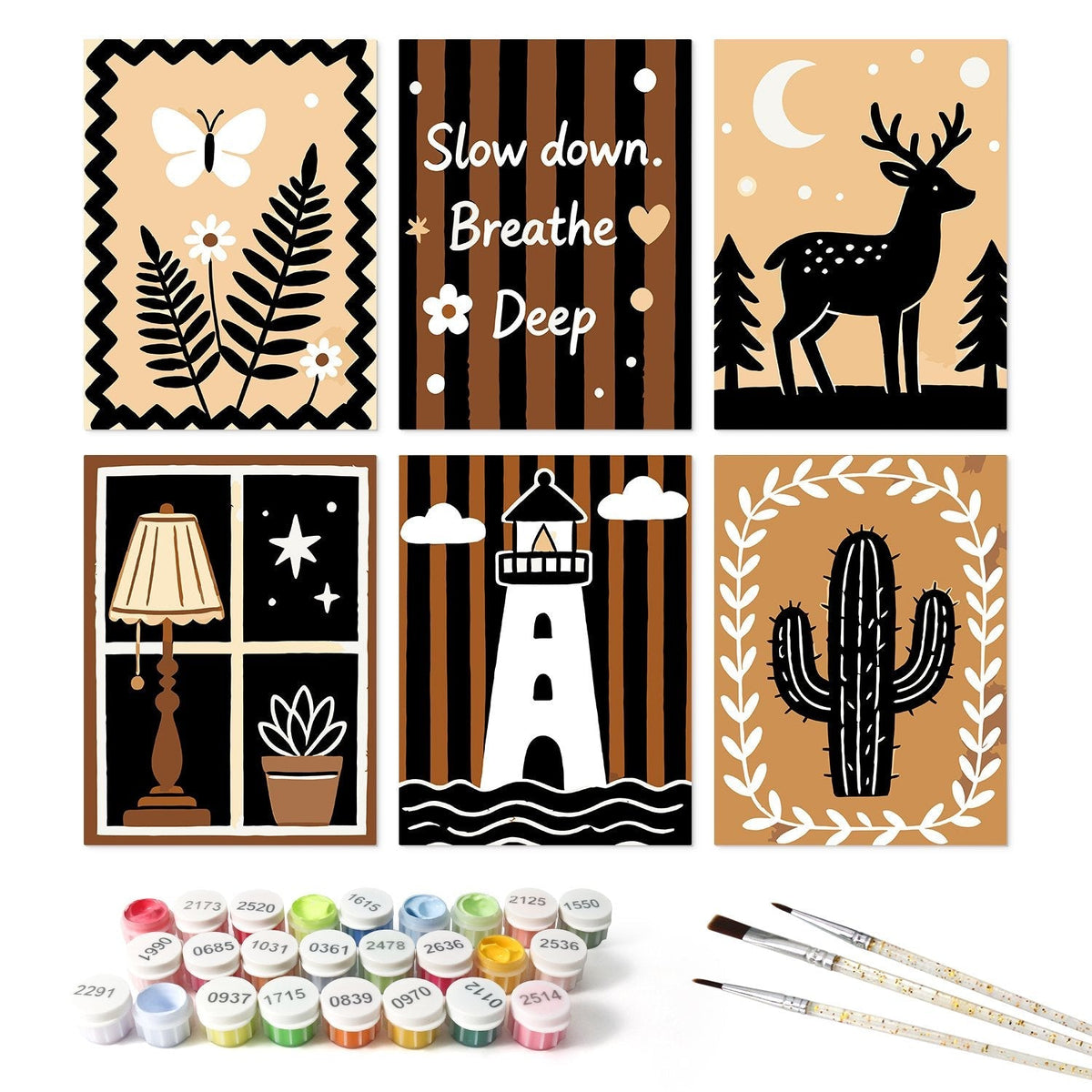 Quiet Nature – Set of 6 Mini Paintings - Judy Paint