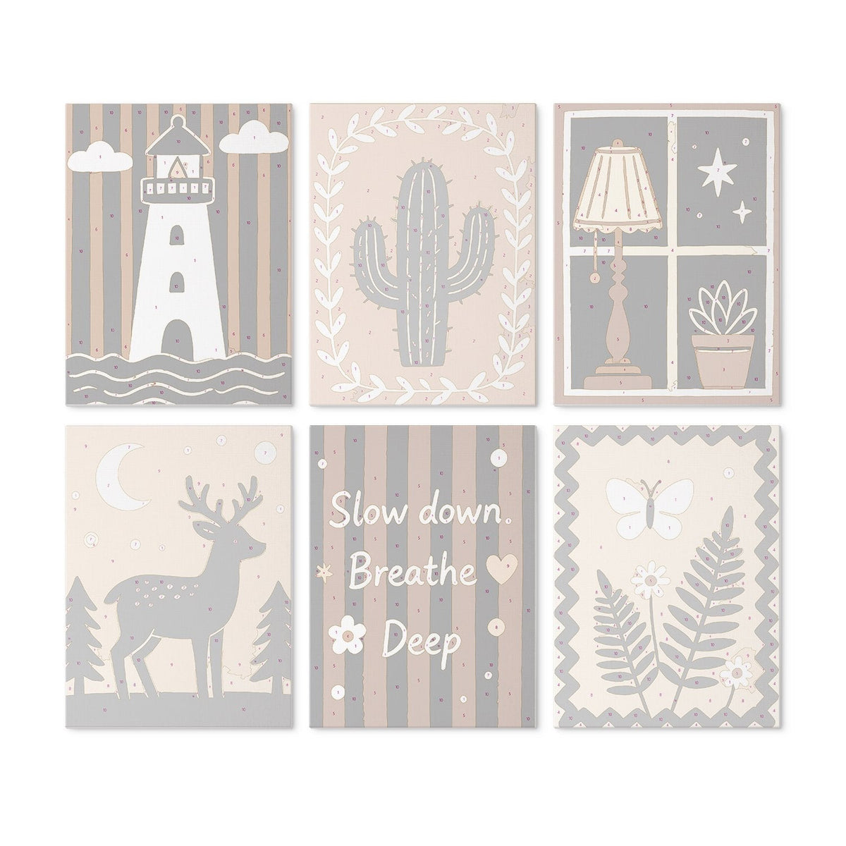 Quiet Nature – Set of 6 Mini Paintings - Judy Paint