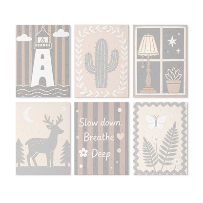 Quiet Nature – Set of 6 Mini Paintings - Judy Paint