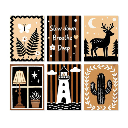 Quiet Nature – Set of 6 Mini Paintings - Judy Paint