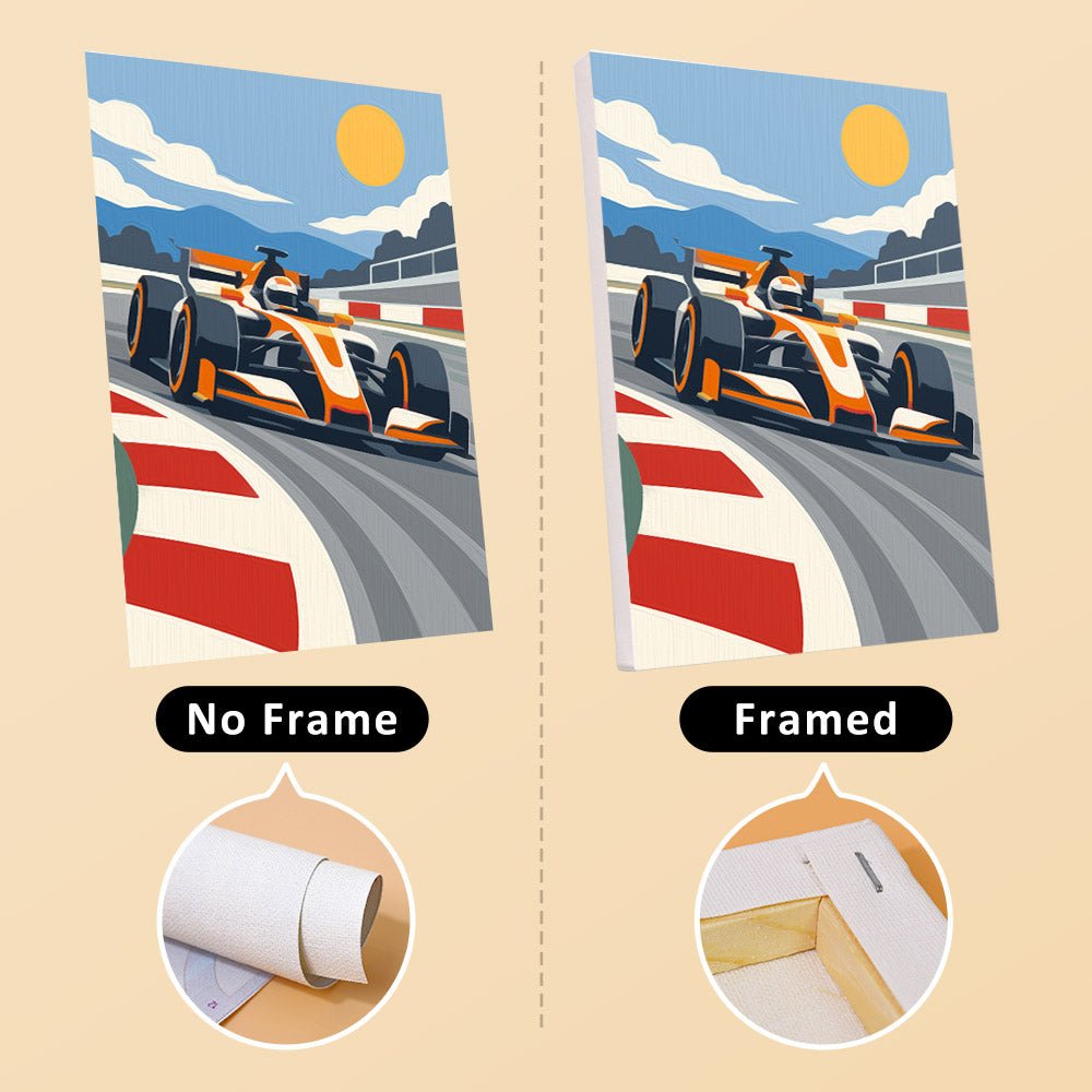 No frame vs. framed canvas