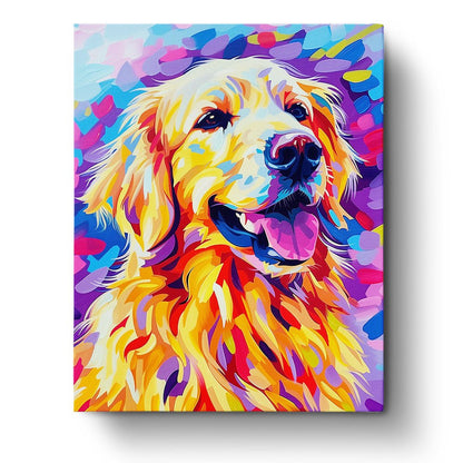 Radiant Golden Retriever - Abstract Animals - Judy Paint