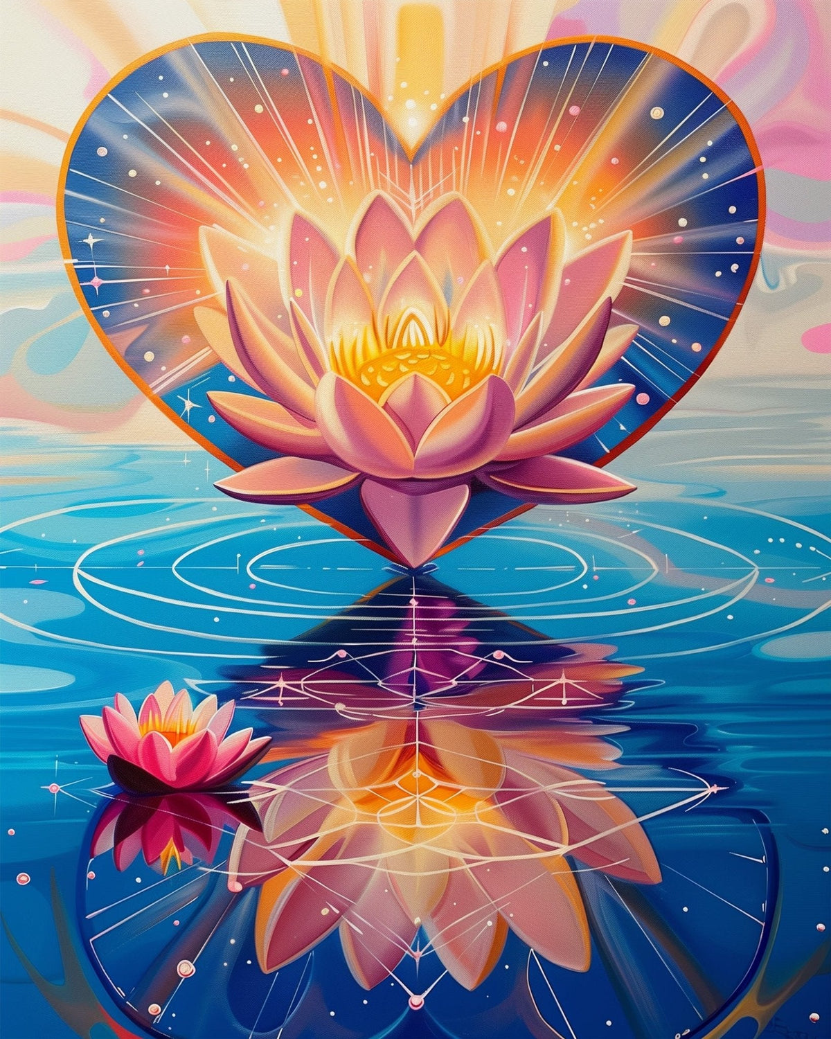 Radiant Lotus Harmony - Meditation - Judy Paint