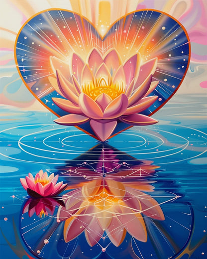 Radiant Lotus Harmony - Meditation - Judy Paint