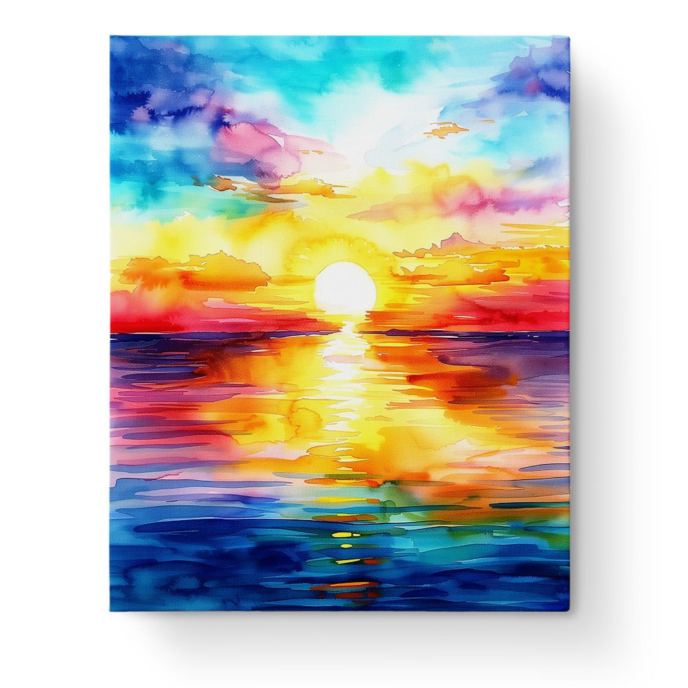 Radiant Sunset Reflection - Sea Landscape - Judy Paint