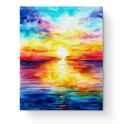 Radiant Sunset Reflection - Sea Landscape - Judy Paint