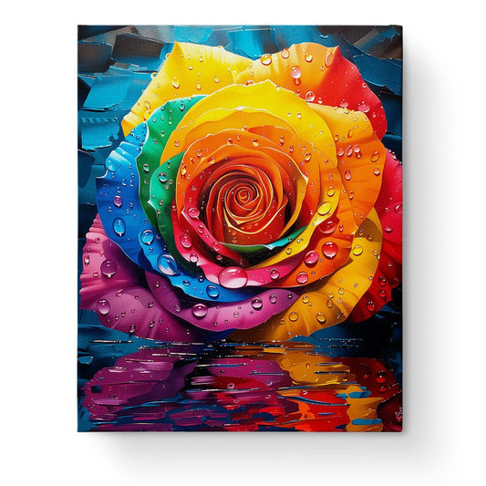 Rainbow Rose - Meditation - Judy Paint
