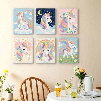 Rainbow Unicorns mini painting set