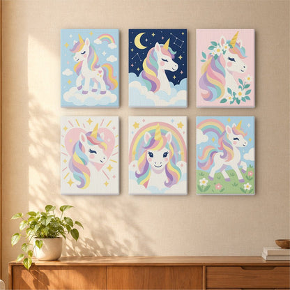 Rainbow Unicorns mini painting set