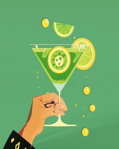 Refreshing Citrus Cocktail - Minimalistic - Judy Paint