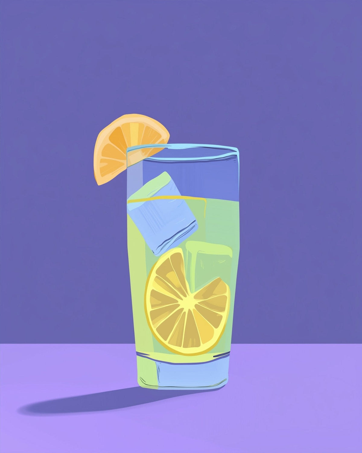 Refreshing Lemonade Glass - Minimalistic - Judy Paint