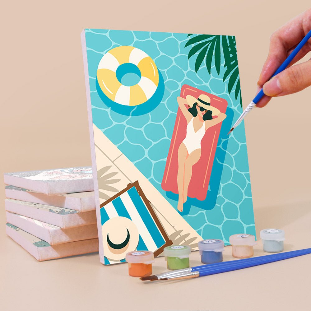 Retro Beach Club mini painting set