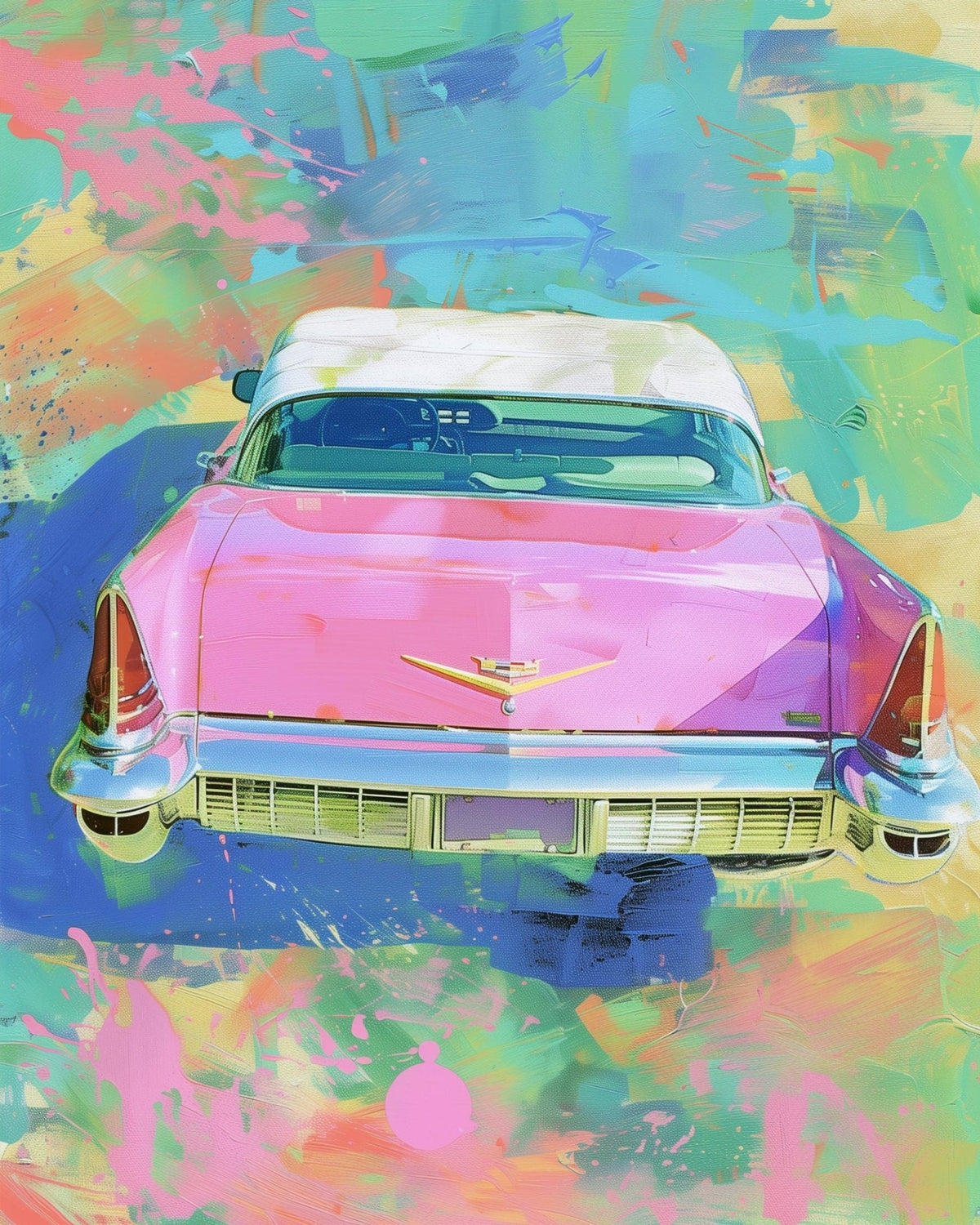 Retro Car Dreamscape - USA - Judy Paint