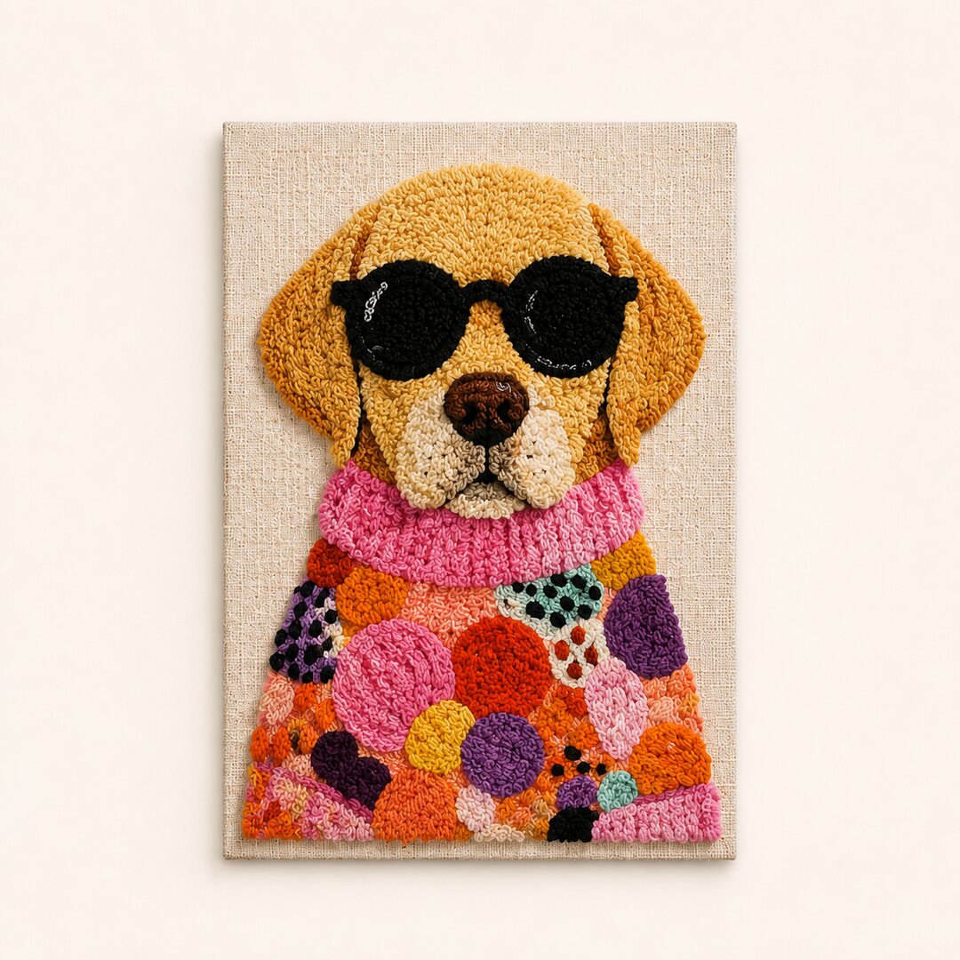 Retro Cool Pup - Vertical Edition - Judy Paint