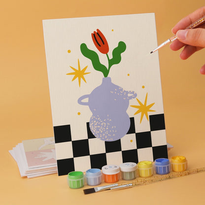 Retro Daydreams – Set of 6 Mini Paintings - Judy Paint