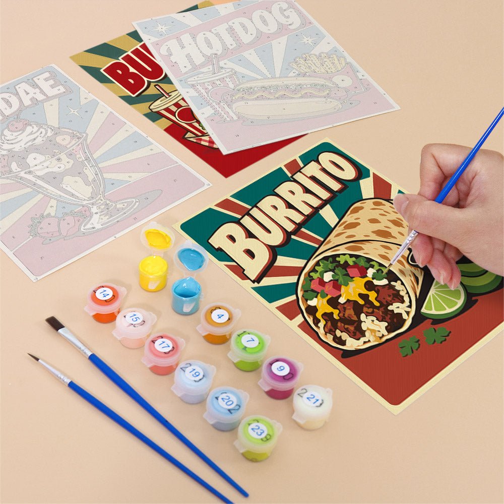 Retro Diner mini painting set