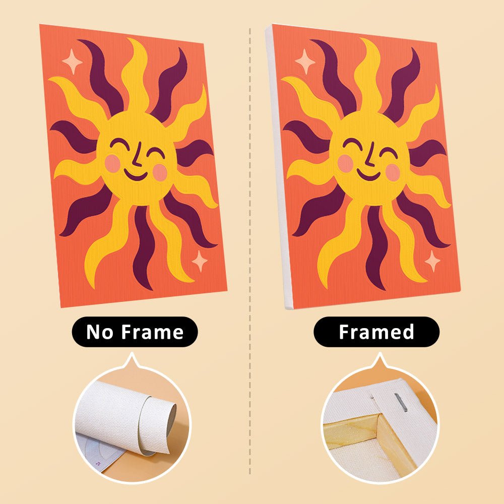 No frame vs. framed canvas