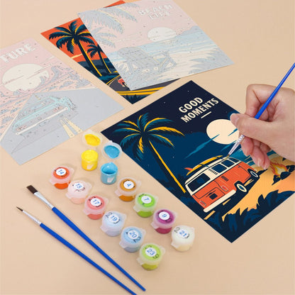 Retro Road Trip mini painting set