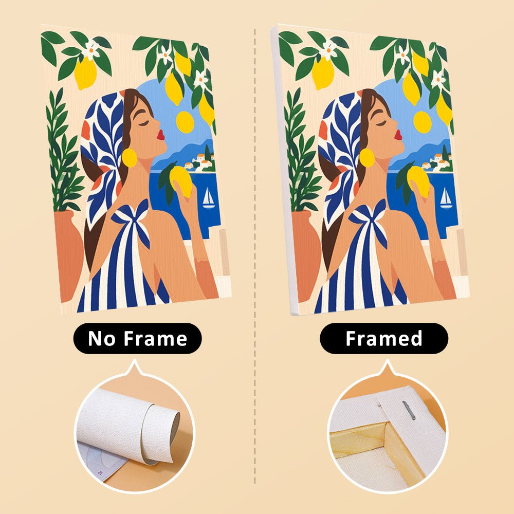 No frame vs. framed canvas