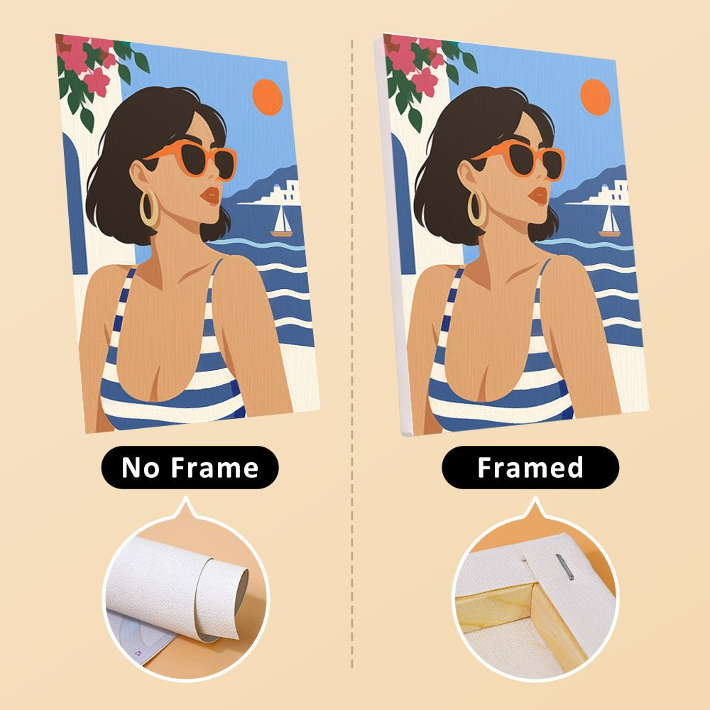 No frame vs. framed canvas