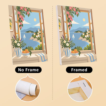 No frame vs. framed canvas