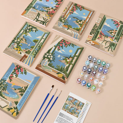 Everything in the Riviera Windows mini painting kit