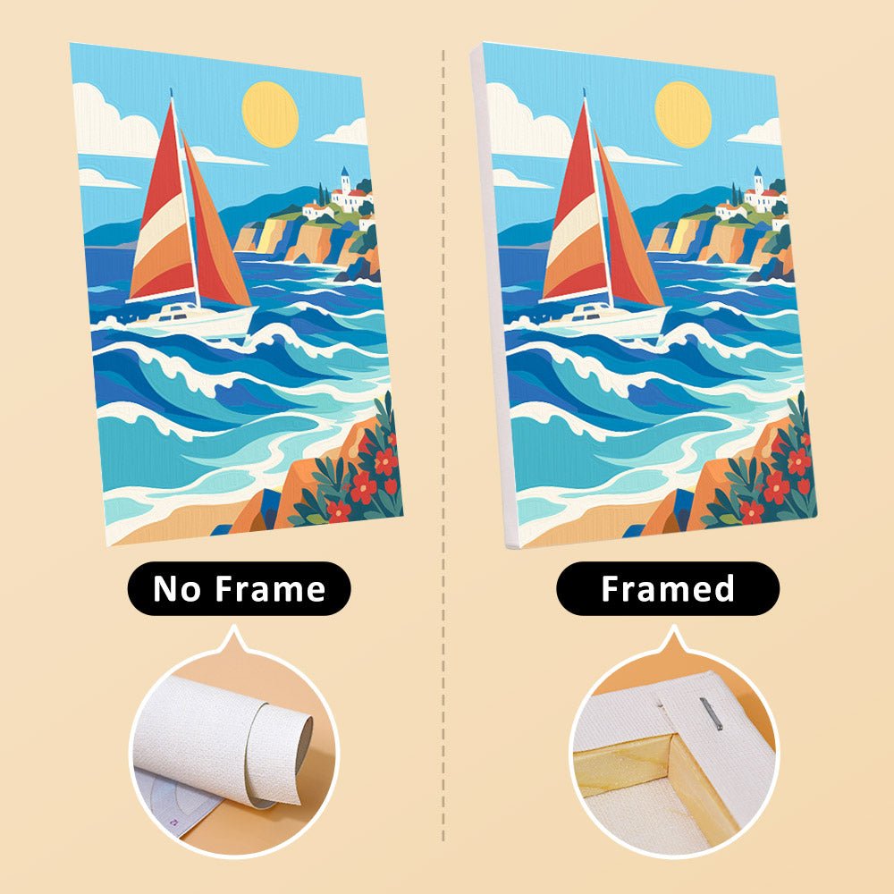 No frame vs. framed canvas