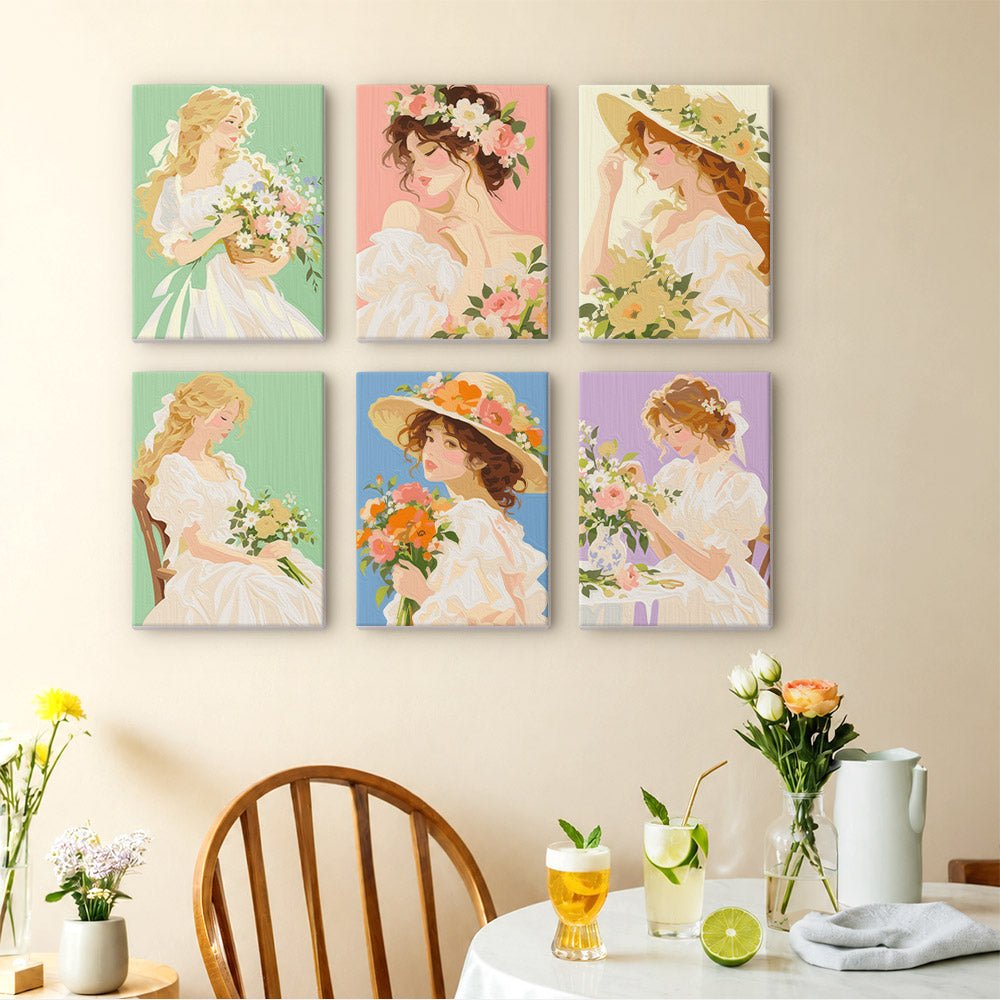 Romantic Garden Ladies mini painting set