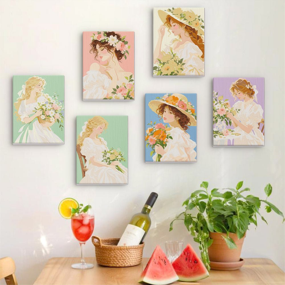 Romantic Garden Ladies mini painting set