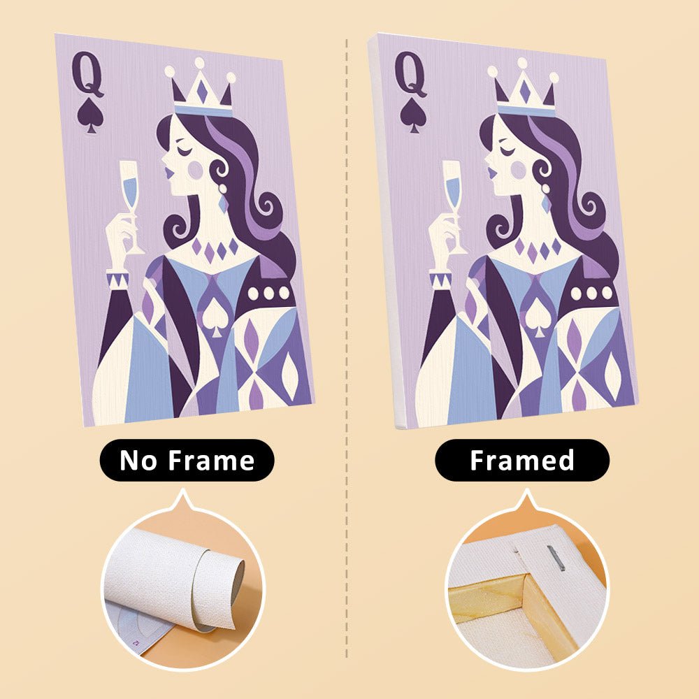 No frame vs. framed canvas